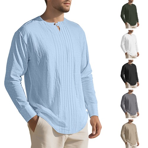 Camicia girocollo manica lunga